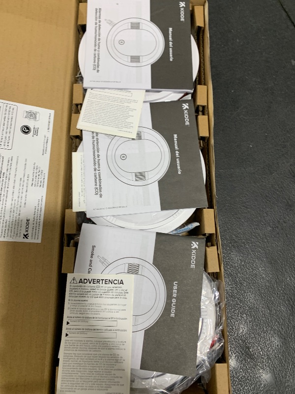 Photo 1 of Kidde Hardwired Smoke & Carbon Monoxide Detector for Home, 10-Year Battery Backup, Interconnectable, 3-Pack