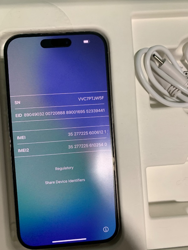 Photo 1 of Apple iPhone (Renewed Premium) 15 Pro, 256GB, Natural Titanium - Unlocked