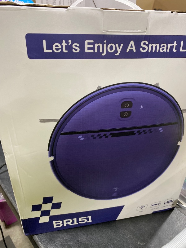 Photo 1 of Robot Vacuum and Mop Combo, 2-in-1 Mopping Robot Vacuum Cleaner with 2300Pa Suction, 2.87'' Slim Design, Wi-Fi/App/Voice Control, 3D Obstacle Avoidance&Self-Charging for Hard Floors, Carpets, Pet Hair