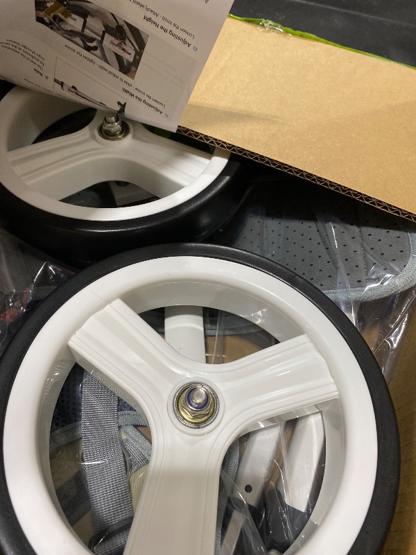 Photo 1 of LetPetRun Adjustable Dog Wheelchair for Back Legs Mobility Support Lightweight Pet Wheelchair for Disabled Hind Legs Walking Stable Dog Cart for Pets, Small White