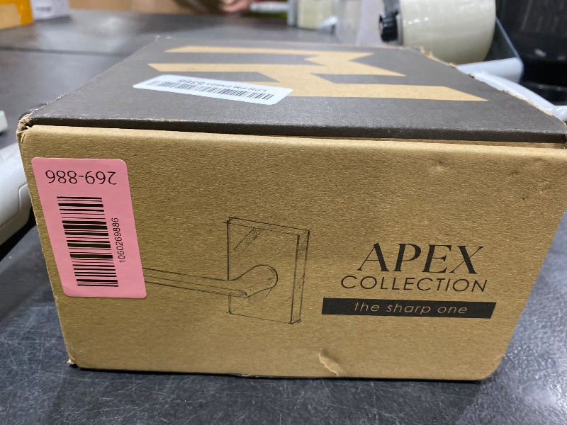 Photo 1 of Mega Handles Apex Privacy Door Handle - 1 Pack Reversible Interior Black Door Handle, Heavy Duty Bed & Bath Door Handles with Privacy Door Lock, Fits All Standard Doors - Matte Black