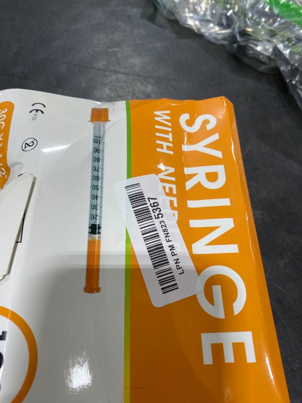 Photo 1 of 100 Pack 1ml Syringes with Needle-30Ga 5/16 Inch, Individually Sealed Packaging