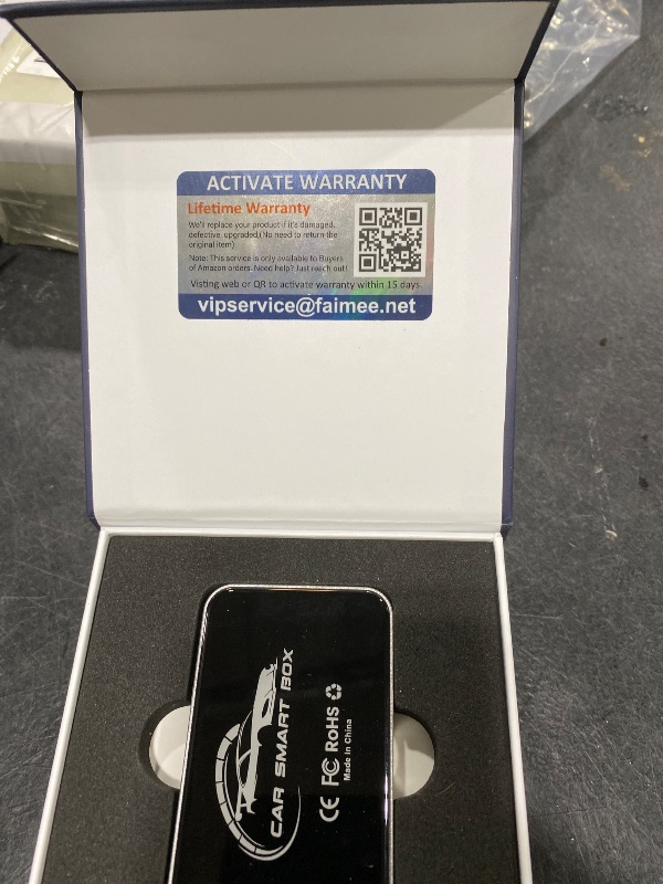 Photo 1 of FAIMEE AI Box Wireless CarPlay & Auto Adapter - Plug & Play, Dual-Band WiFi, Bluetooth 5.0, 4K Video Support, Android 12.0 System, Compatible with Factory CarPlay & Android Auto ?4GB RAM+32GB ROM?