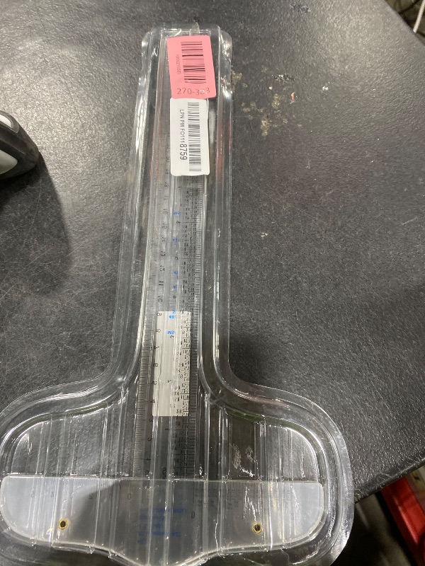 Photo 1 of 12" Clear Acrylic T-Square Ruler for Easy Reference While Crafting T-Square Ruler Hand Tool in Both Inches Metric Measurements Transparent Graduated T-Ruler Inch Metric T-Square Measuring Scale Ruler