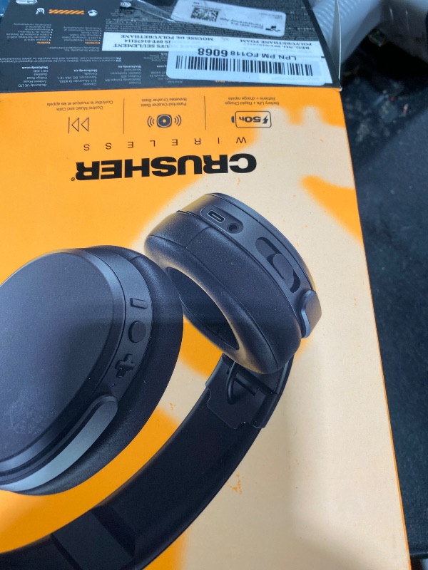 Photo 1 of Skullcandy Crusher Wireless Bluetooth Headphones with Multi-Sensory Bass, Noise Isolating Over-Ear Fit, Up to 50 Hours Battery, Microphone for iPhone Android