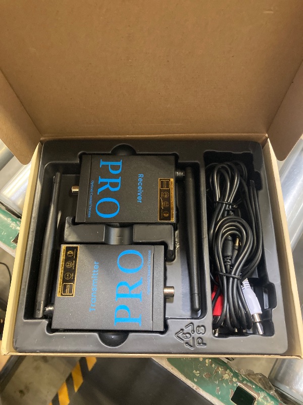Photo 1 of 1Mii 2.4GHz Wireless Audio Transmitter and Receiver, HiFi Audio, 20ms Low Latency, 320ft Long Range Wireless Kit for Speaker/Stereo/Soundbar,Optical/Coaxial/3.5mm(RCA) Ports.