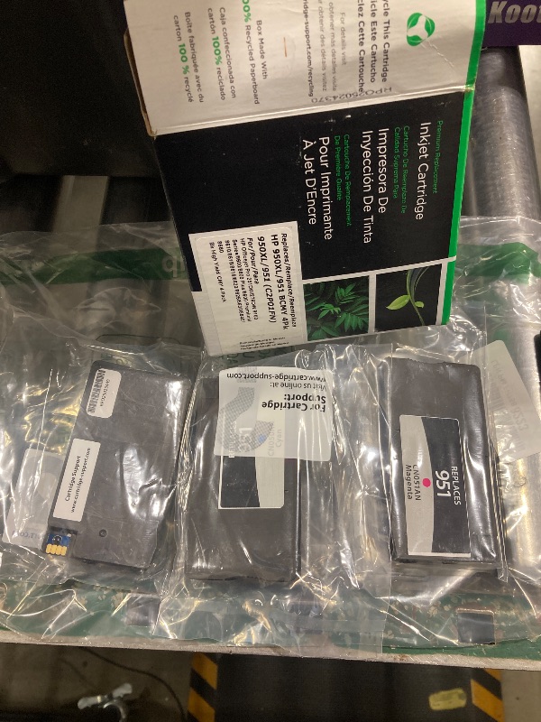 Photo 1 of Clover Remanufactured Ink Cartridges Replacement for HP 950XL/951 (C2P01FN)| High Yield Black, Cyan, Magenta, Yellow 3-Pack