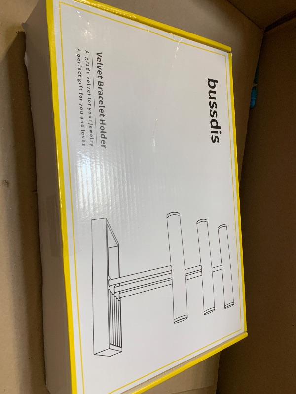 Photo 1 of 3 Tier Bracelet Holder Display - Detachable T Bar Beige Velvet Bracelet Holder, Jewelry Holder Organizer for Bracelet, Necklace, Watches, Rings