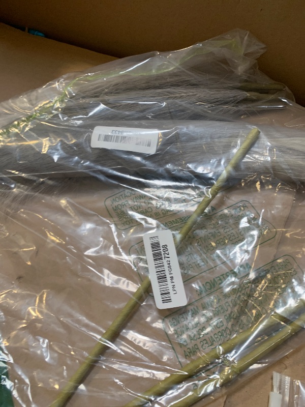 Photo 1 of 8Pcs 3FT Grey Colorful Faux Pampas Grass for Boho Decor, KALYLOC Non-Shedding Fluffy Artificial Bulrush, Tall Reed Fluffy Stems Vase Filler Living Room Wedding Decoration