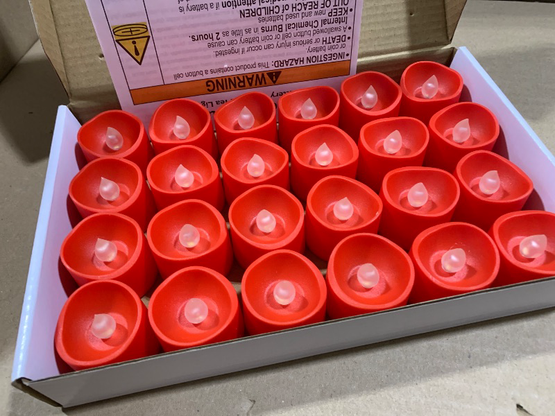 Photo 1 of Red Flameless Tealight Candles