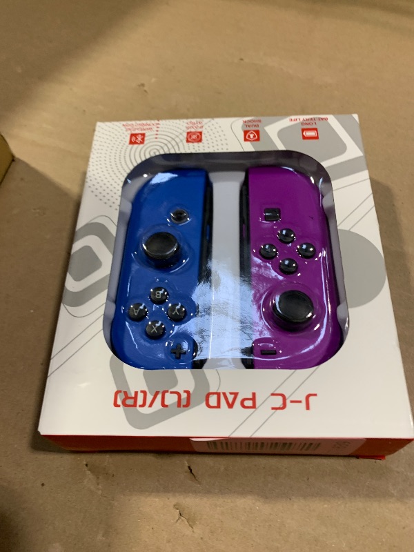 Photo 1 of XXFFYM Compatible with Switch Controller, Upgraded Switch Controllers for Switch/Lite/OLED, with/Dual Vibration/Motion/Wake-up/Screenshot, Purple+Blue