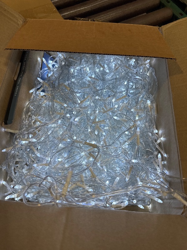 Photo 1 of 810LED 82ft Christmas Lights, 180Drops 12 Modes Cool White Christmas String Lights Outdoor Dimmable, Waterproof Christmas Decoration Fairy Lights with Timer for Indoor Eaves Party Patio Window Fence