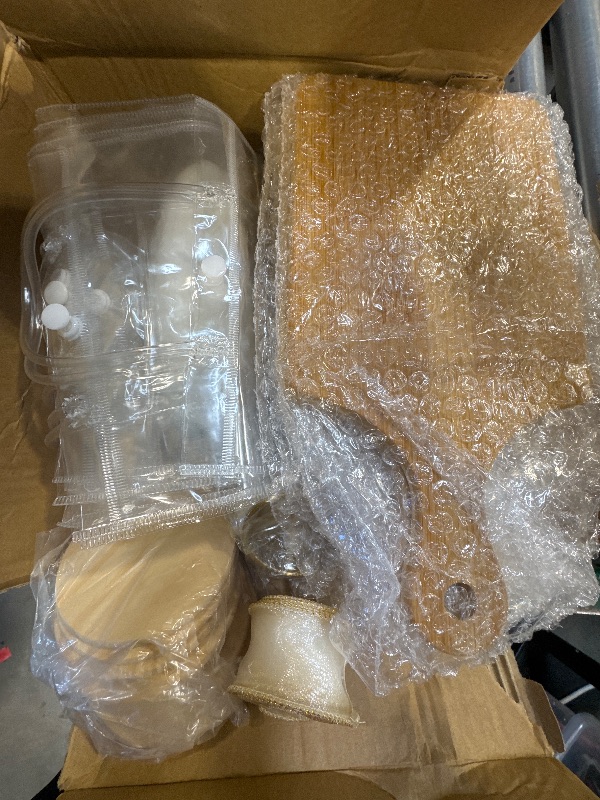 Photo 1 of 80Pcs Baby Shower Prizes for Game Winners 6 Sets Cheese Board Honey Dipper Stainless Steel Charcuterie Utensils Set Towel Thank You Card and Gift Bags for Baby Shower Wedding Bridal Shower Favors