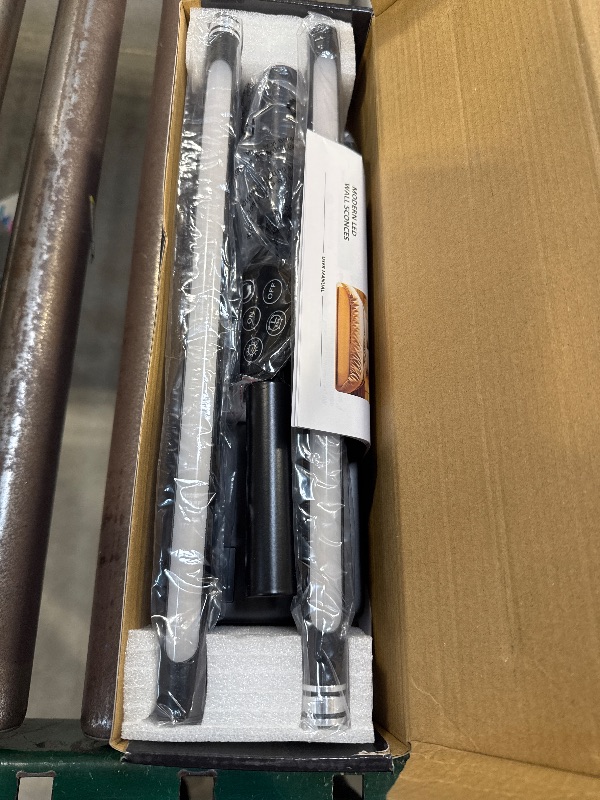 Photo 1 of 31in Wireless Wall Sconces Set of Two, [Creates Sunset Glow Ambiance] Dimmable 2700K–6000K with 8000mAh Battery & Display, Touch/Remote Control, Rechargeable Wall Lamps for Home Decor – Black