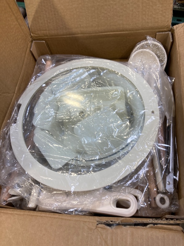 Photo 1 of Astercook 23 Pcs Pots and Pans Non Stick Ceramic Cookware Set Detachable Handle, RV Stackable Kitchen Cooking Set Removable Handles, Oven Safe, Induction Ready, Cream White