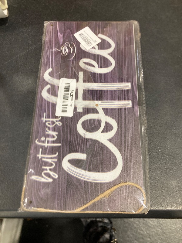 Photo 1 of But First Coffee Bar Sign Rustic Kitchen Wall Art Coffee Decor Rustic Office Decor Man Cave 6 * 12 Inch