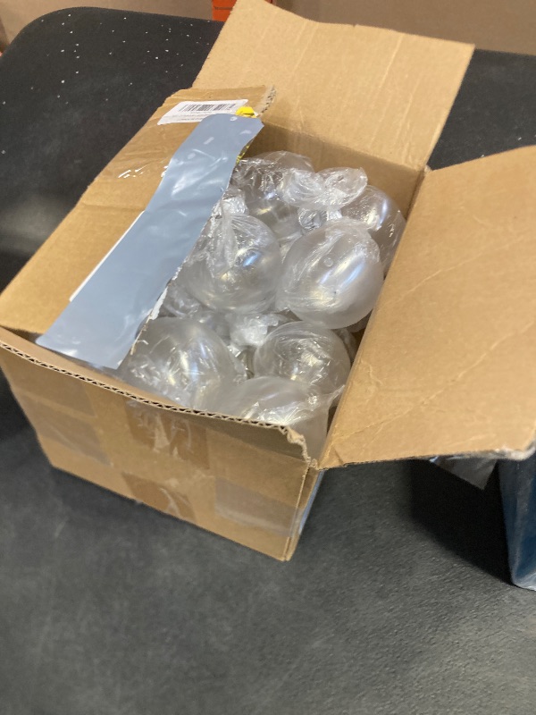 Photo 1 of 24 Pack 2.36 Inch Clear Plastic Ornament Balls,Christmas Hanging Fillable Ornaments Ball for Xmas Tree Holiday Birthday Decor,Bulk Round Transparent