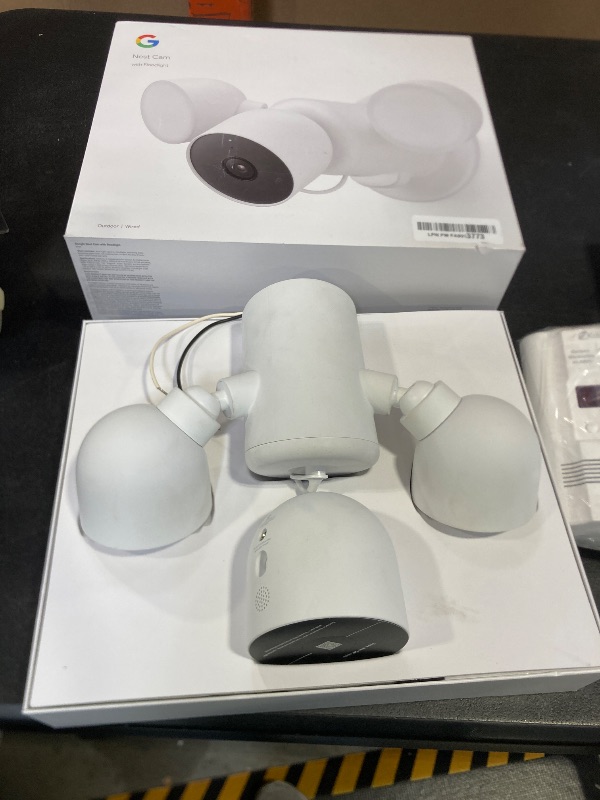 Photo 1 of Google Nest Cam with Floodlight - Outdoor Camera - Floodlight Security Camera, White, 1 Count (Pack of 1)