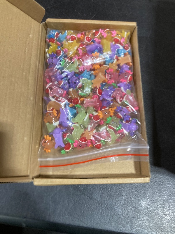 View 2 of 96 Pcs Mini Resin Axolotl Christmas Charms Tiny Animal Figurine Christmas Hat Axolotl Charms Gifts Mini Figurine for Garden Landscape Aquarium Ornament DIY Craft 6 Colors
