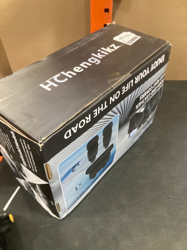 Photo 1 of HChengkikz Car Seat Covers Full Set,Leather Seat Covers,Breathable and Sporty Car Seat Cover,Universal Fit Anti-Slip Seat Covers for SUV Cars Sedan and Truck(Full Seat,Black+Red,N2) sealed