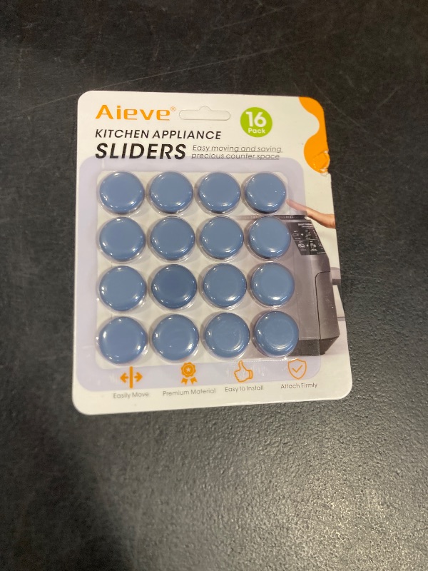 Photo 1 of Aieve Appliance Sliders, 16 Pcs Self Adhesive Appliance Slider for Easy Moving & Space Saving, Small Countertop Rollers Kitchen Hacks Mixer Accessories