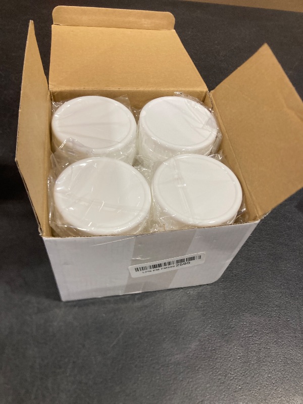 Photo 1 of 2 Dozen Regular Mouth Lids Mason Jar Lids Plastic Storage Caps for Mason Canning Jars and More, Standard, Dia 70mm, White