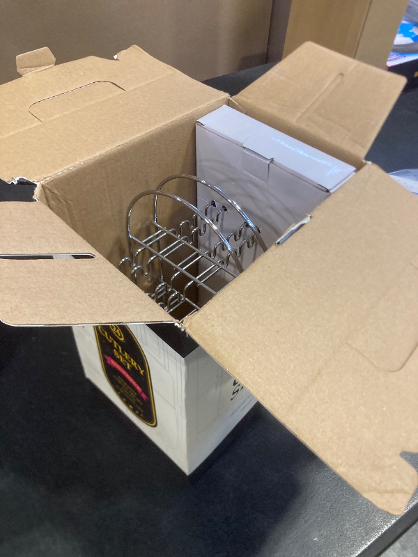 Photo 1 of 24 Pieces Flatware Set, Stainless Steel Cutlery Set with Silverware Holder, Spoons Forks Knives Set,Hanging Silverware Set Service for 6,Dishwasher Safe (Silver)