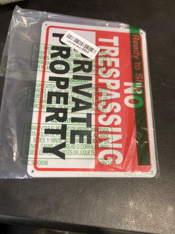 Photo 1 of 2 Pack No Trespassing Signs Private Property – 10x7 Inch Rust-Free Aluminum, UV Printed, Reflective Coating, Weatherproof & Easy to Mount, High Visibility No Trespassing Sign for Home or Business
