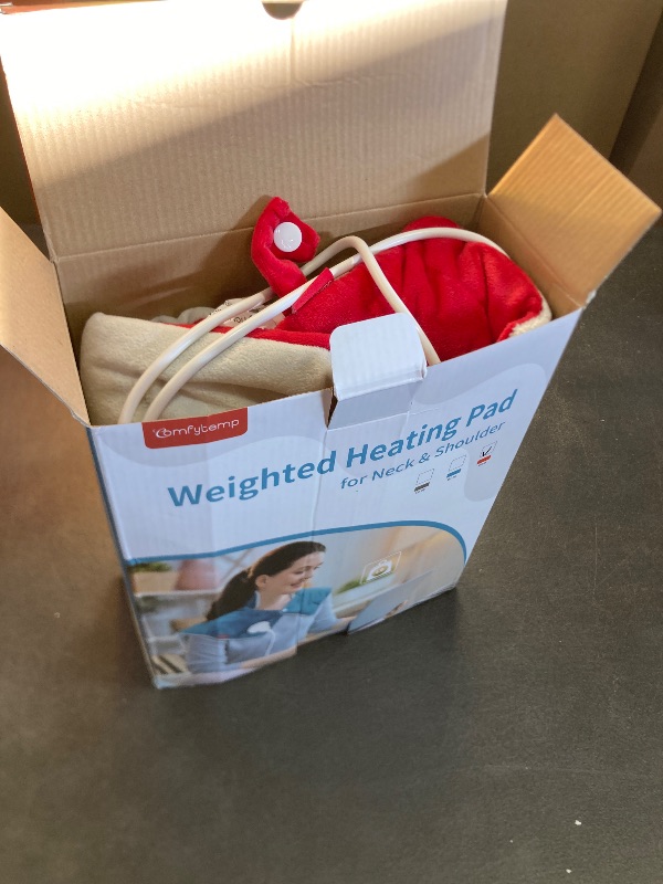 Photo 1 of Heating Pad for Neck and Shoulders and Back, Comfytemp Weighted Electric Heat Pad for Warmth, 2.6lb Large Heated Wrap, 9 Heat Settings, 11 Auto-Off, Women Men Birthday Gifts Red