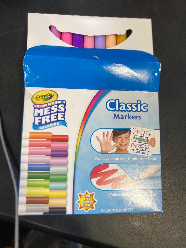 Photo 1 of Crayola Color Wonder Marker Refill Set (20ct), Mess Free Broad Line Markers for Toddlers, Mess Free Coloring for Kids, Toddler Gifts