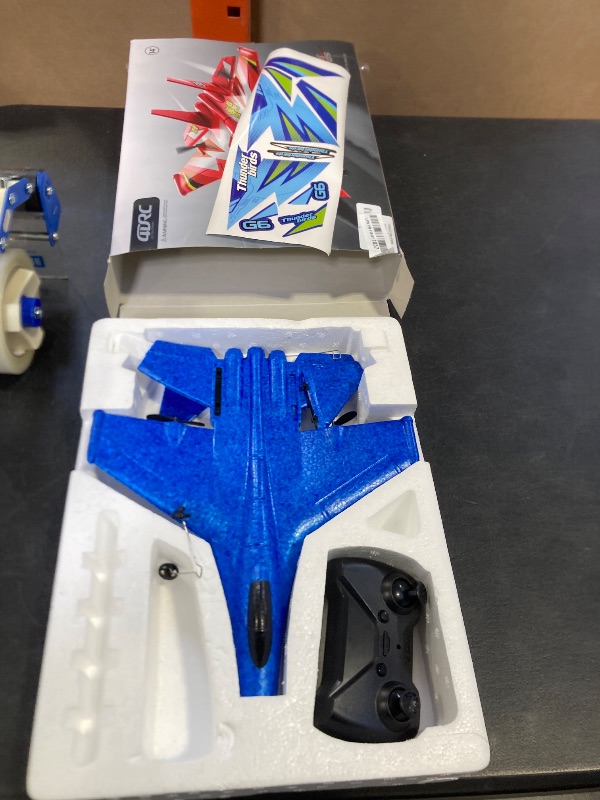 Photo 1 of 4DRC Foam RC Plane for Kids Adults, Remote Control Airplane RC Jet Helicopter Drone Plane for Kids Adults Beginner, Easy to Fly RC Fighter, Remote Control Aircraft with Automatic Balance Gyro