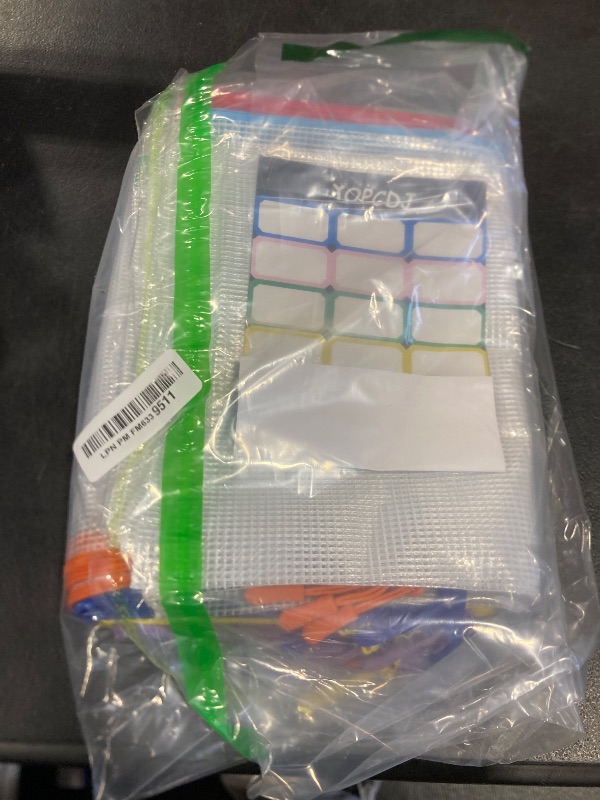 Photo 1 of 24pcs Mesh Zipper Pouch File Bags Puzzle Storage Bags, A4 13x9 Inches Large Reusable Zipper Pouches for Organizing Classroom Board Game Organization