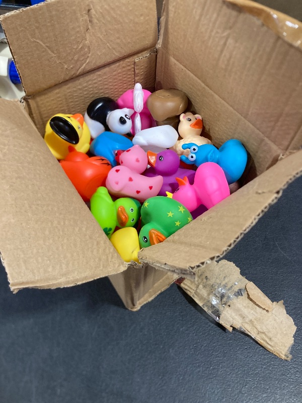 Photo 1 of LINICE 30 Pcs Rubber Ducks, Random Assortment Ducks Bulk, Mini Rubber Duckies for Toddler Baby Bath Toys, Kids Bath Pool Toys Birthday Gifts Party Favors