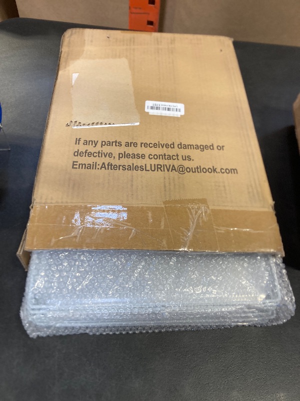 Photo 1 of LURIVA Transparent Clear Small Animal Playpen, Guinea Pig Cages, Puppy Dog Playpen, Pet Playpen, Rabbit Bunny Indoor Fence Pen Enclosure, White Clear Plastic Playpen,12X12 Inch, 12Panels