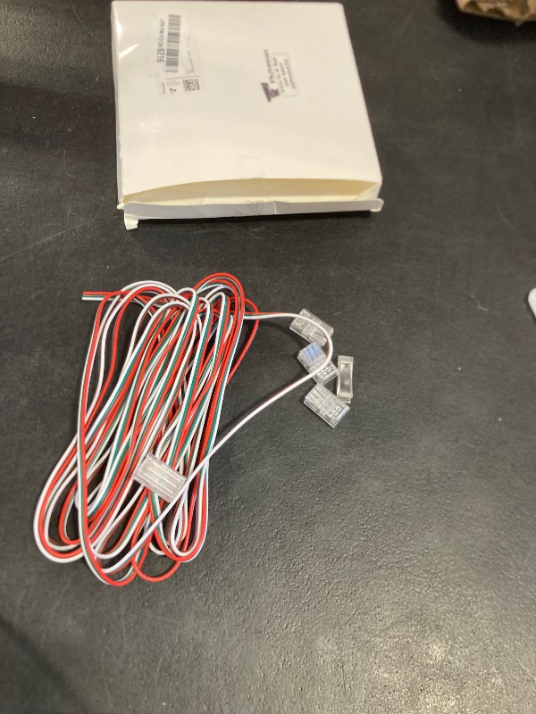 Photo 1 of 10 Packs Solderless LED Strip Connector, Transparent Track Lighting Connectors, Wire Strip Lights, 16.4 Feet LED Strip for LED Pin Connector (3 Pin, 10 mm)