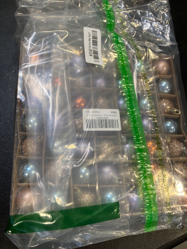 Photo 1 of 49PCS Mini Christmas Balls Ornaments Set - 3cm/1.18” Small Christmas Tree Ornaments for Mini Tree Decorations, Shatterproof Hanging Ball Bulk for Xmas Holiday Wreath Decor