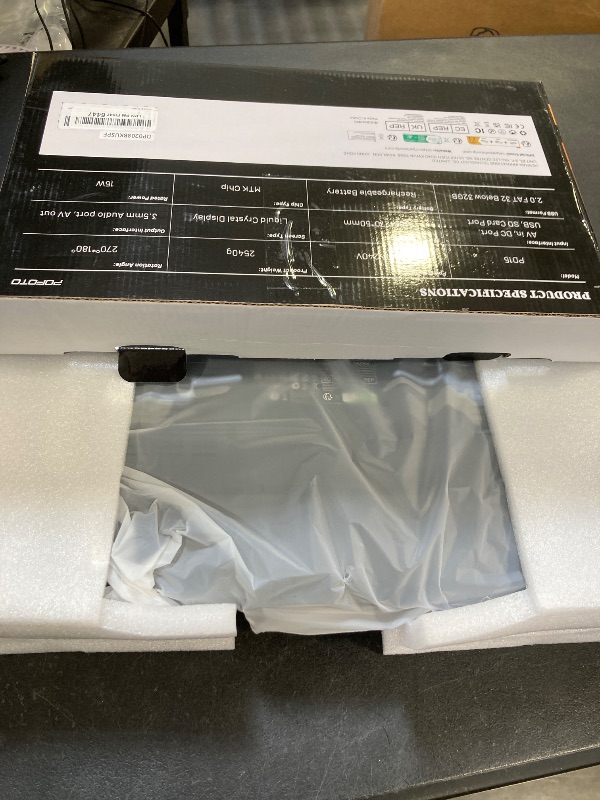 Photo 1 of 17.5” Portable DVD Player with 15.6” Large HD Screen, 6 Hours Rechargeable Battery, Dual Speakers, Region Free, Remote Control, Support Multi-Format Sync TV, USB/SD, Black