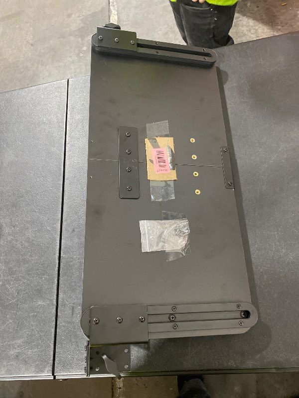 Photo 2 of XINLEI Keyboard Tray Under Desk Large C-Clamp 25.6” (30” Including Clamps) x 11.8” Slide-Out Platform Computer Drawer Pull Out Keyboard & Mouse Tray Black DSF4