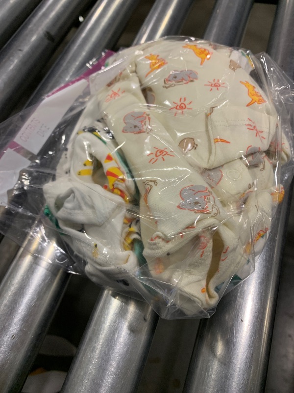 Photo 1 of 6/9m   Minicoco Baby Boy 3-Pack 100% Cotton Short Sleeve Rompers-Breathable One-Piece Jumpsuits with Animal Themes for Spring/Summer