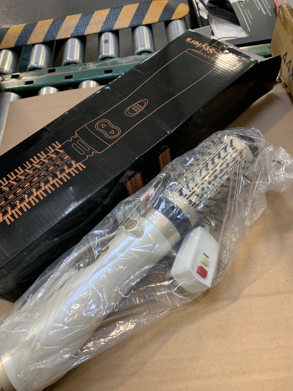 Photo 1 of 3 in 1 Rotating Hair Dryer Brush, Auto Rotating Blow Dryer Brush Spinning with 2 Brushes (2" & 1.5"), Negative Ionic Brush Blow Dryer, Round Brush Blow Dryer Volumize Curling 100-120V