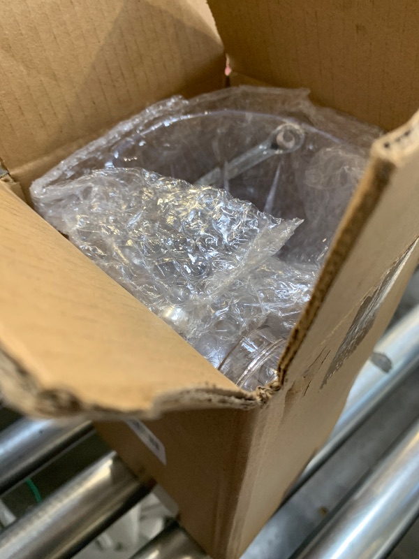 Photo 1 of 2 Pack Crystal Ice Buckets, Portable Wine Chilling Cooler with Handle and Ice Tongs for Parties, Champagne and Beverages