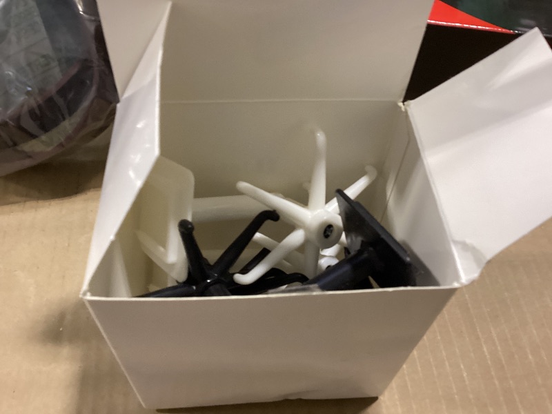 Photo 1 of 4 Pieces 360 Rotating Folding Hook Multi-purpose Hanging Utensil Holder Hook 180 Degrees Vertical Flip Self-Adhesive Hook Utensil Rack with 6 Hooks for Kitchen Bathroom Cabinet Towel (Black, White)