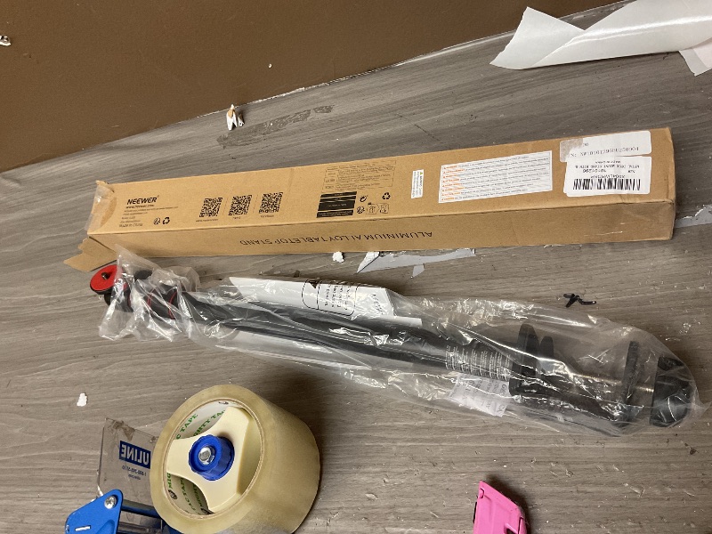 Photo 1 of NEEWER Extendable Camera Desk Mount with Ball Head, 17"-40" Adjustable Table Light Stand with 1/4" Screw & C Clamp for DSLR Camera, Ring Light, Live Stream, Vlog, Max Load: 6.6lb/3kg, TL283 (RED)