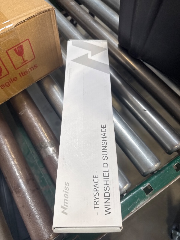 Photo 1 of [Upgraded] Nmoiss Windshield Sun Shade Umbrella - [Vinyl Coating Heat Shield] Protect Car from Sun Rays & Heat Damage Keep Cool and Protect Interior, Spring Structure Edge Medium 56" L x 31" W