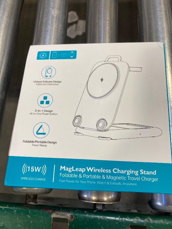 Photo 1 of PaktVault 2025 Traveling Fast Wireless Charging Station for Apple Devices, Magnetic 3 in 1 MagSafe Charger Stand for iPhone 17 16 15 14 13 12 Pro Max Plus Air, Apple Watch&Air pods Pro