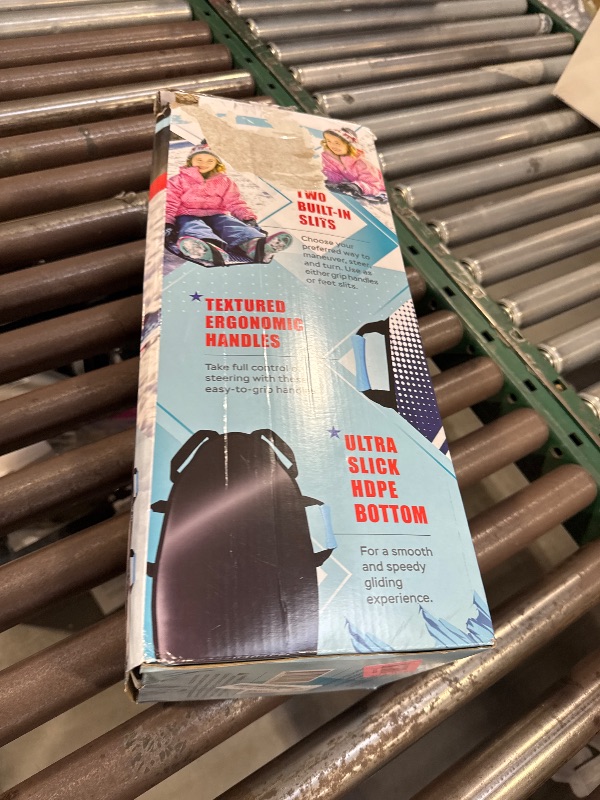 Photo 1 of Sunlite Sports 45” Foldable & Roll-Up Snow Sled for Kids & Adults, Ultra-Portable Easy-Carry Design, Durable Reinforced Bottom for Heavy Snow & Winter Fun