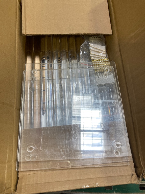 Photo 1 of MECCANIXITY Wedding Flower Stand Vase Column, Acrylic Stand 31.5 Inch Tall Rack for Wedding Party Dinner Centerpiece Decorations, Pack of 2