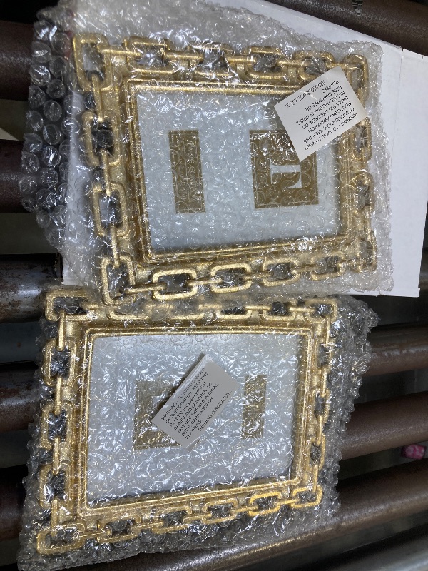 Photo 1 of Two's Company Gold Chain Set of 2 Photo Frame Includes 2 Sizes
