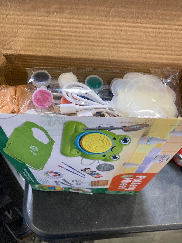 Photo 1 of Aujazyble Pottery Wheel for Kids - Complete Pottery Painting Kit Arts and Crafts for Kids Ages 8-12 with 3 Pack Air Dry Clay Art Supplies Toys for Girls Boy Birthday Gift for 6 7 8 9 10 11 12+