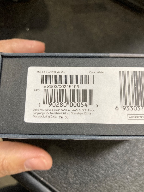 Photo 1 of 1MORE Active Noise Cancelling Earbuds - ComfoBuds Mini Wireless in Ear Headphones, Bluetooth 5.0, Up to 40dB ANC, Clear Calls, Wireless Charging, Waterproof, White